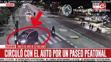 Fue filmada mientras conducía con su automóvil por un paseo peatonal