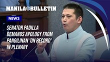 Senator Padilla demands apology from Pangilinan 'on record' in plenary