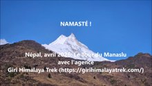 Le Tour du Manaslu, trek de 13 jours, avril 2026