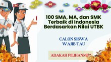 100 SMA, MA, dan SMK Terbaik di Indonesia Berdasarkan Nilai UTBK