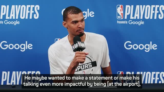 'When he speaks, everybody listens' - Wembanyama on Popovich airport interaction