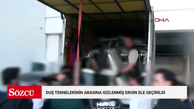 Bağcılar'da duş teknelerinin arasına gizlenmiş 92 kilo 500 gram eroin ele geçirildi