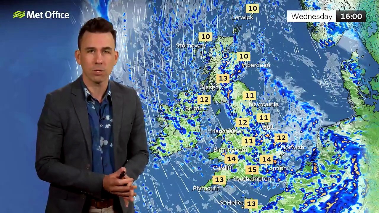 Met Office Wednesday Afternoon Weather Forecast 13/05/2026
