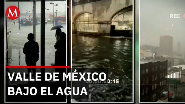 Lluvias atípicas provocan inundaciones y autos flotando en el Valle de México