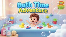 Bath Time Adventure 🛁🎶 | Fun Bath Song for Kids | Daily Routine Nursery Rhyme | Kids Melody Garden