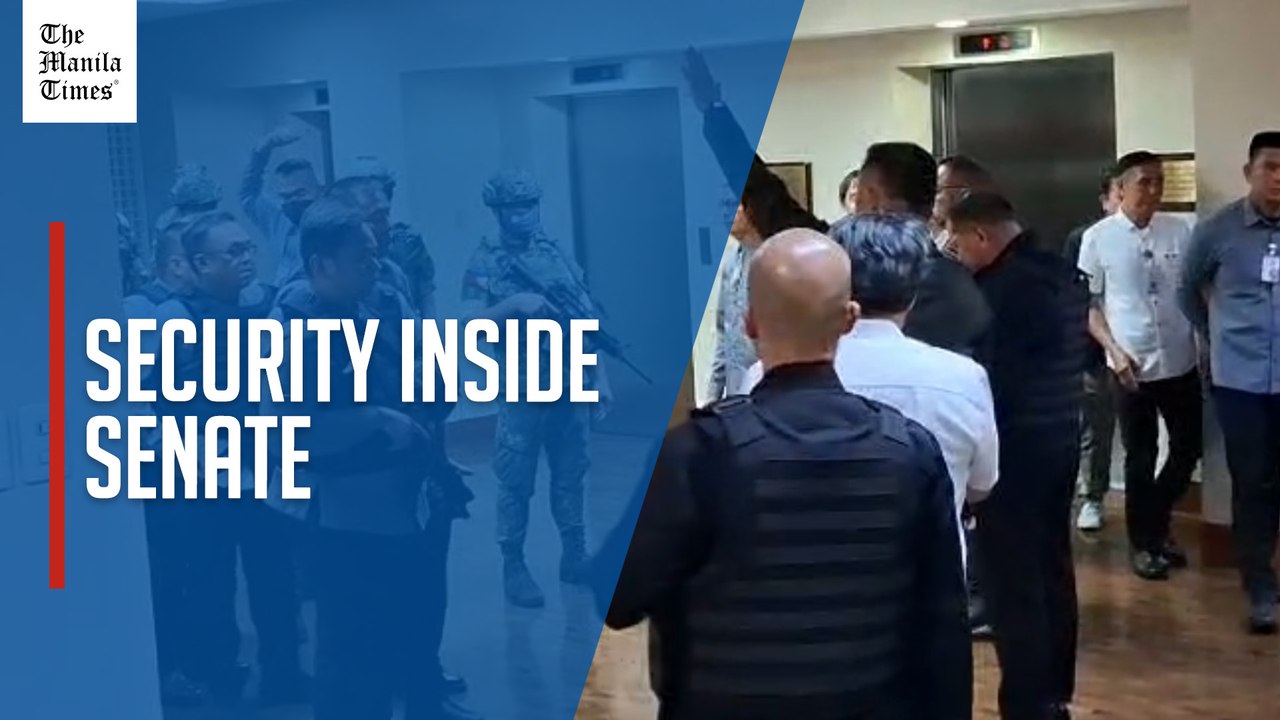Security were given bulletproof vests inside Senate