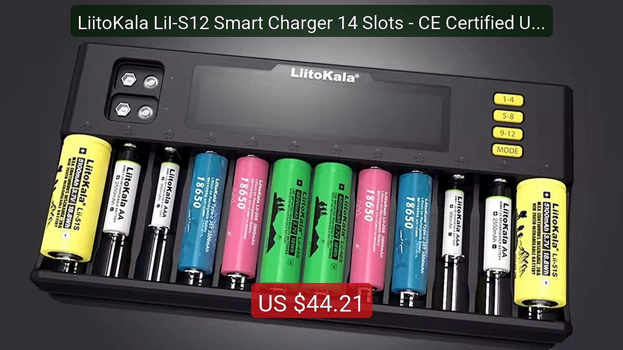 LiitoKala LiI-S12 Smart Charger 14 Slots - CE Certified Unive... — Amazing Value 2026 | Must Have!