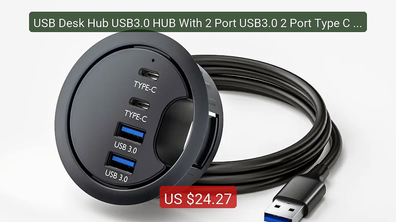 USB Desk Hub USB3.0 HUB With 2 Port USB3.0 2 Po...