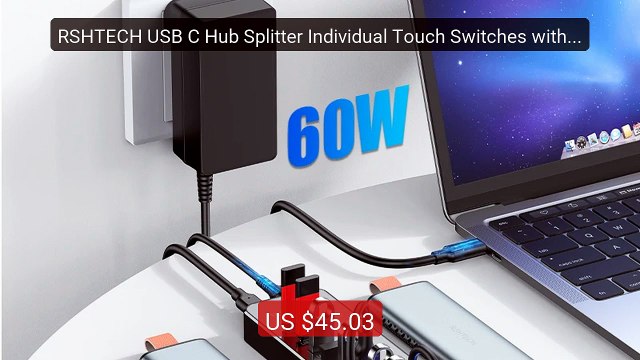 RSHTECH USB C Hub Splitter Individual Touch Switches with 10G... — Amazing Value 2026 | Must Have!