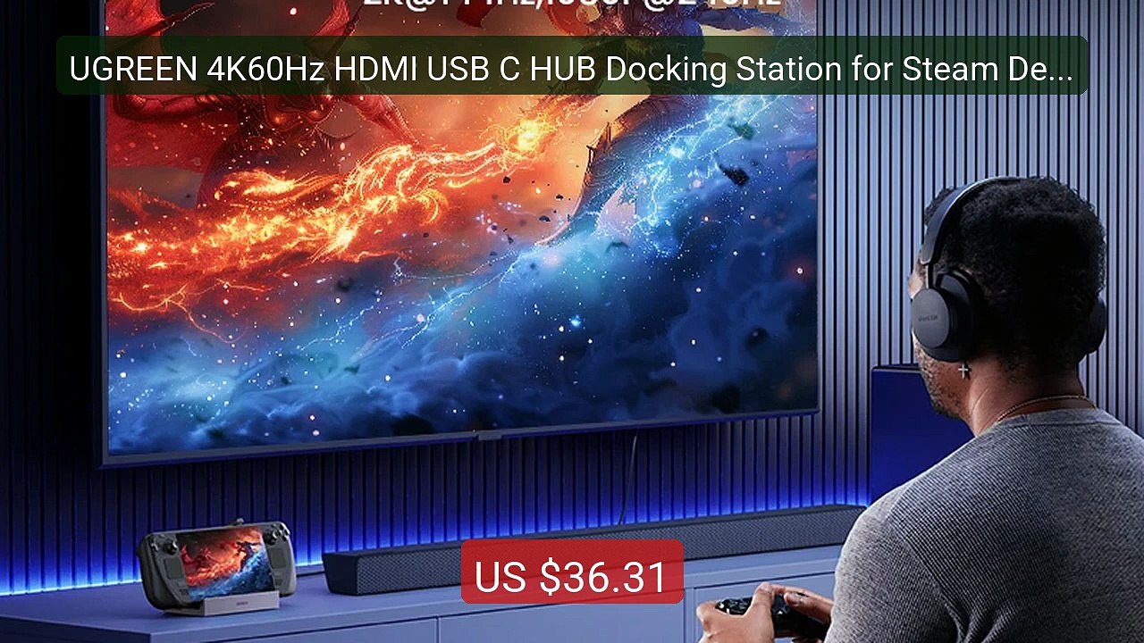 UGREEN 4K60Hz HDMI USB C HUB Docking Station fo...