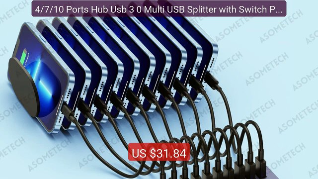 4/7/10 Ports Hub Usb 3 0 Multi USB Splitter with Switch Power ... — Best Buy 2026 | Great Quality!
