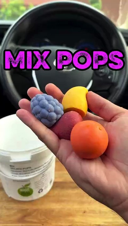 The Viral Mix Pops Ice Cream 😍🏻1. Grape 🍇 2. Mango 🥭 3. Strawberry 🍓 4. Peach  5. Orang