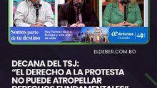Decana del TSJ: “El derecho a la protesta no puede atropellar derechos fundamentales”