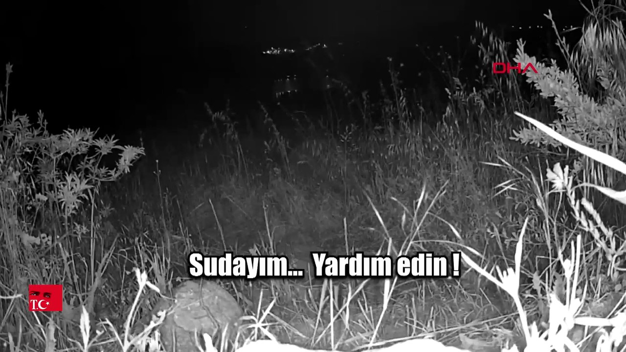 Akarsu yatağında mahsur kalan kişiyi jandarma kurtardı
