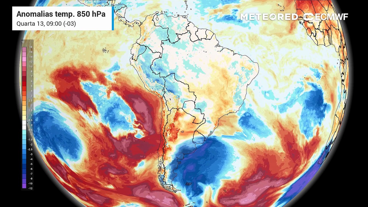 Quarta-feira, 13 de Maio: Massas de ar frio persistem nas próximas semanas; veja os estados afetados