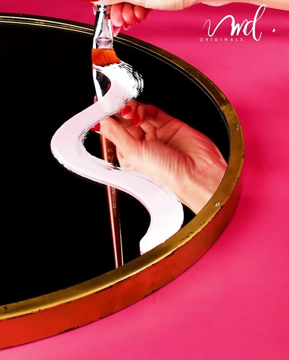 DIY unique mirror transformation! ✨🌈