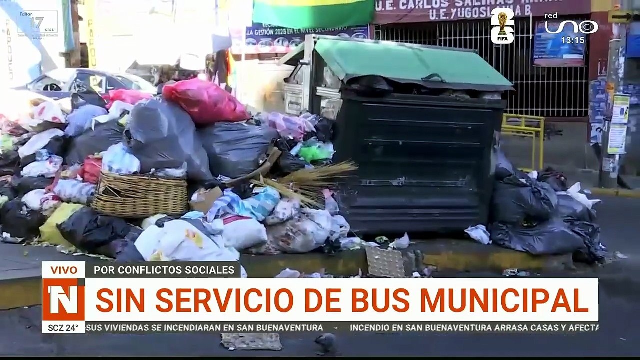 Servicio del puma katari suspendido y limitaciones en el recojo de basura en La Paz