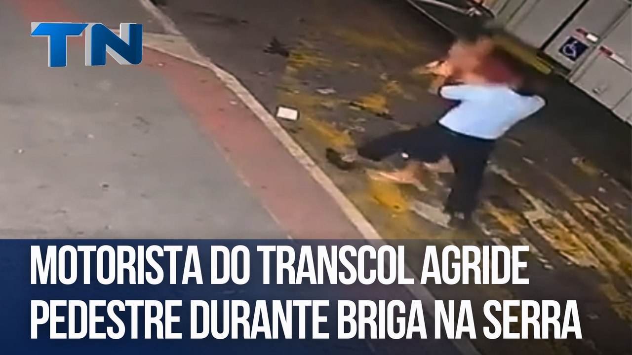 Motorista do Transcol agride pedestre durante briga na Serra