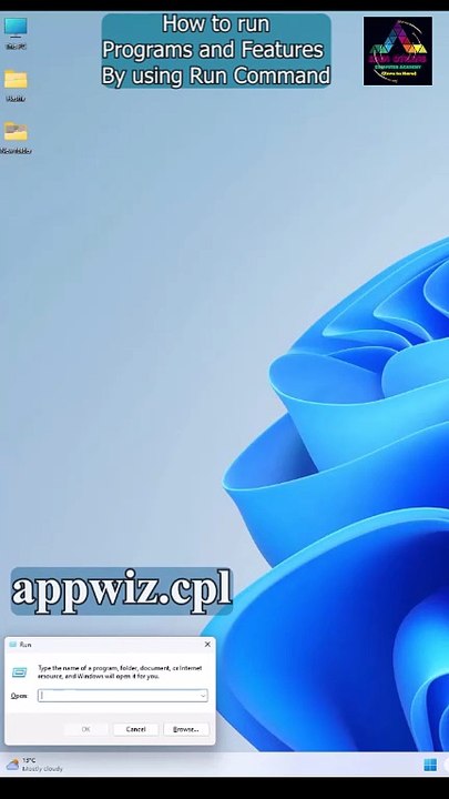 Open Programs and Features with Run Command  #computer #tech  #microsoft