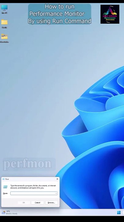 How to Open Performance Monitor Using Run Command  #microsoft #computer #tech