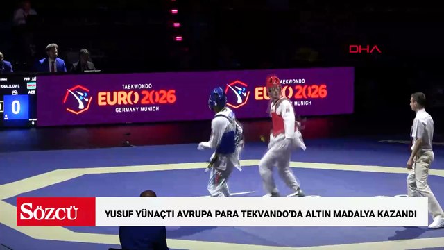 Yusuf Yünaçtı, Avrupa Para Tekvando Şampiyonası'nda altın madalya kazandı