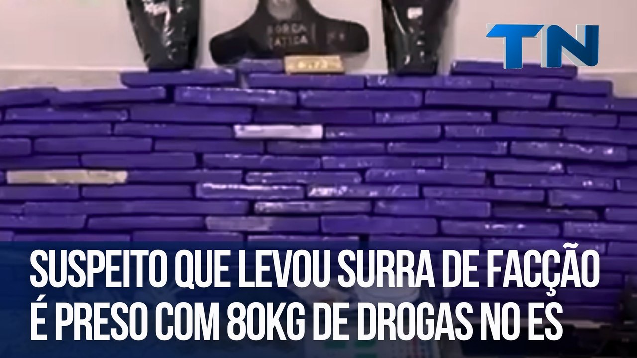 Suspeito que levou surra de facção é preso com 80kg de drogas no ES