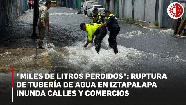 Ruptura de tubería provoca inundación en Iztapalapa; vecinos exigen respuesta de autoridades