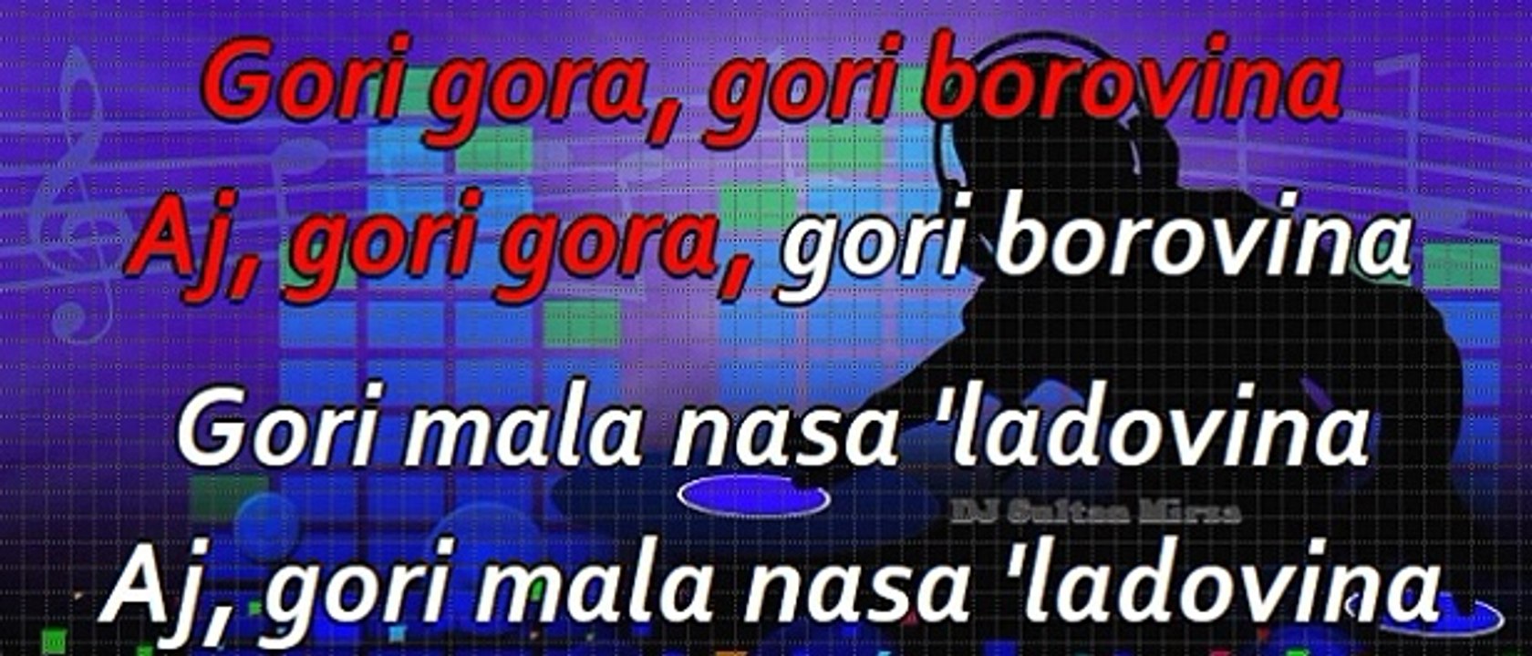 Gori gora, gori borovina - Jadrino jato (uživo karaoke)