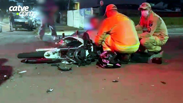 Motociclista fica ferido em acidente na região do Ciro Nardi