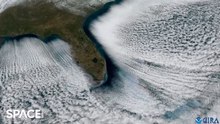 Stunning 'cloud streets' surround Florida during arctic blast in time-lapse