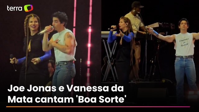 Jonas Brothers e Vanessa da Mata cantam juntos em show em São Paulo