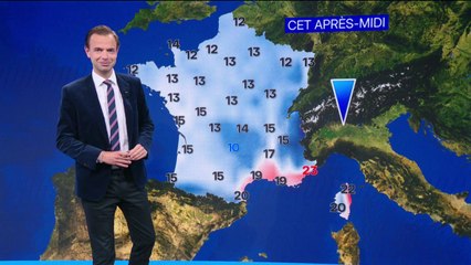 De la pluie et des orages sur quasiment toute la France, avec des températures comprises entre 10...