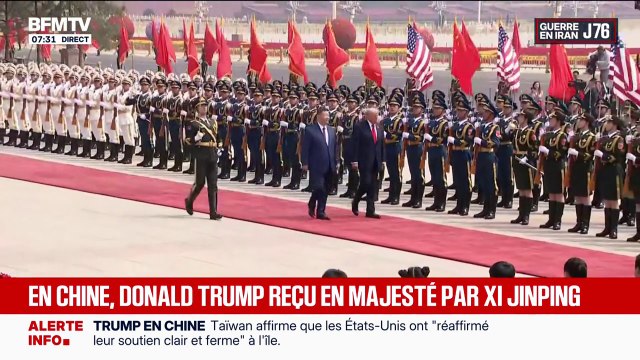 Donald Trump reçu en grand pompe à Pékin par Xi Jinping