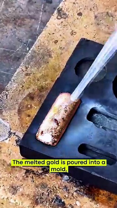 He melted her old bracelet and reforged it—then panned wild gold for a ring! 💍✨ #Gold #DIYJewelry
