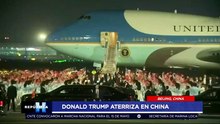 ¡Con Elon Musk y un fuerte operativo! Así llegó Trump a China para reunirse con Xi Jinping