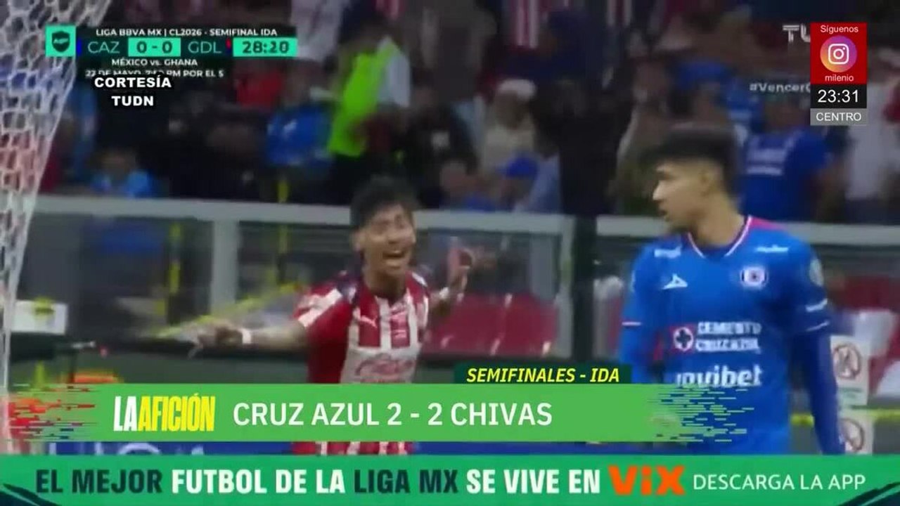 Así fue el empate de Chivas con Cruz Azul en semi | Milenio Noticias La Afición, 13 de mayo de 2026