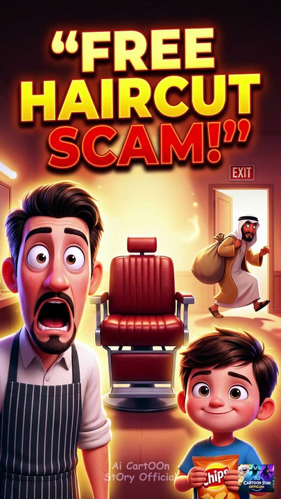 😂 Sheikh Tricked the Barber for a FREE Haircut! | Funniest Animation | #shorts #viral #funny