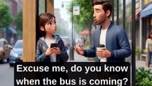 THE BUS IS LATE 😳 Easy English Conversation #shorts