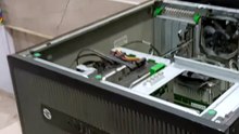 hp prodesk 800 G1 power button push light on before off light release the button