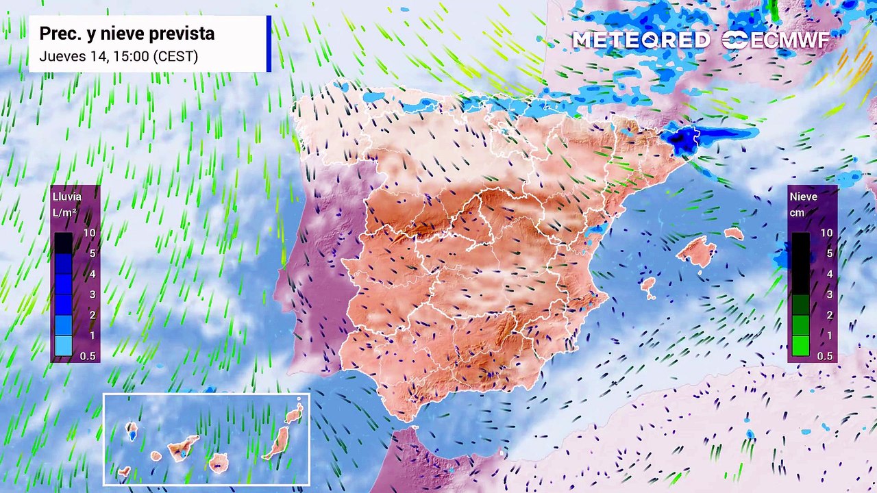 La irrupción polar dejará nevadas en los sistemas montañosos