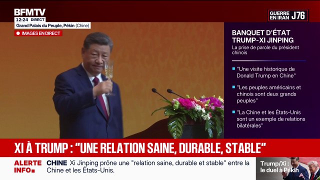 Sommet Chine-États-Unis: le président chinois Xi Jinping lève son verre en l'honneur de l'amitié de nos peuples