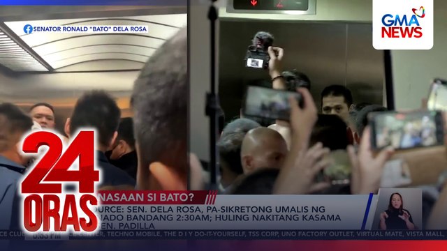 Source – Sen. Dela Rosa, pasikretong umalis ng Senado bandang 2:30 AM; huling nakitang kasama si Sen. Padilla | 24 Oras