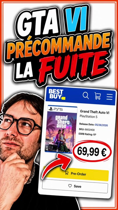 Une Annonce GTA 6 Imminente ?Les précommandes de GTA 6 auraient-elles déjà leaké ? 😳Un email venant de Best Buy circule actuellement sur internet avec une date de lancement des précommandes entre le 18 et le 21 mai… et même un prix potentiel du jeu !