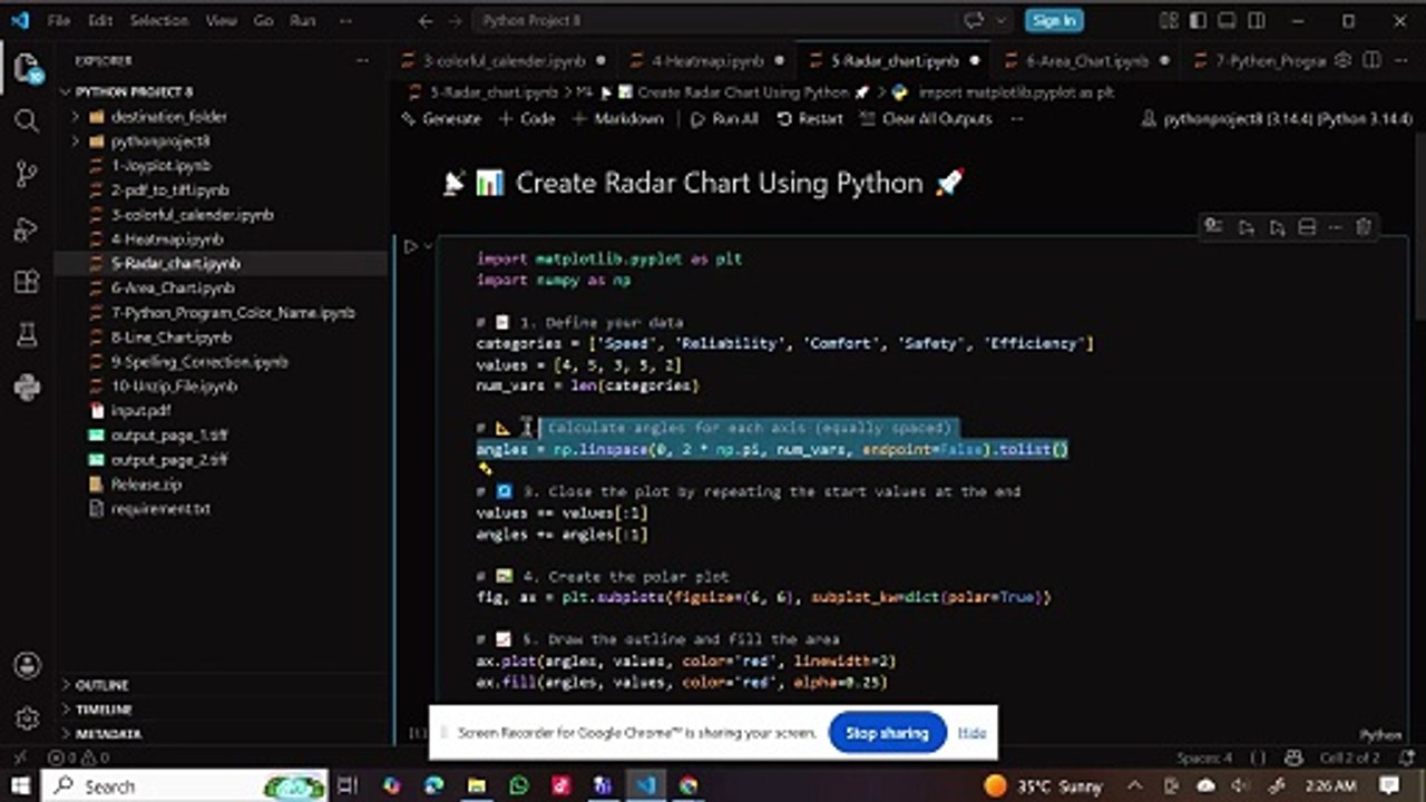 How to Create a Radar Chart in Python _ Matplotlib Tutorial for Beginners