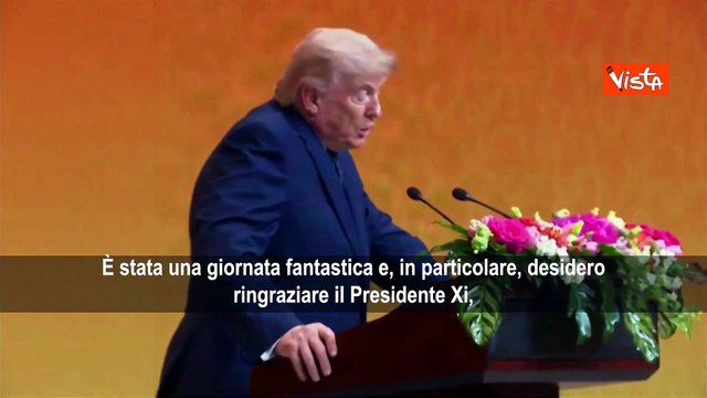 Trump: Voglio ringraziare il mio amico Xi Jinping per questa bellissima giornata