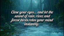 Heavy Rain in Deep Forest 🌧️ | River Flow & Birds Sounds for Sleep & Relaxation #rain #deepsleep #relax #shorts #trending
