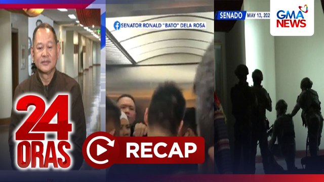 24 Oras: (Part 1) Bato at Padilla, pa-sikretong umalis sa Senado bandang 230am; Mga tama ng bala, bakas sa Senate bldg; Panayam kay Senate Sgt-At-Arms Aplasca; atbp.