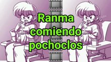 Ranma comiendo Pochoclos