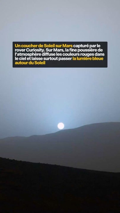 Sur Mars, le coucher de Soleil est bleu !