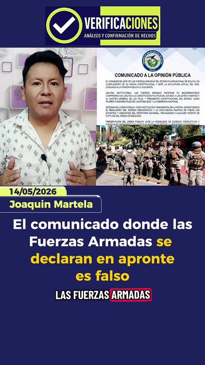El comunicado donde las Fuerzas Armadas se declaran en apronte es falso